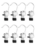 QWORK® 8 Stück Edelstahl Wäsche Haken rutschfest Kleiderbügel Clip Stiefel Aufhänger Schrank Veranstalter für Hosen Schuhe Mützen Handtuch