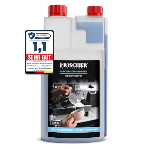 Frischer professional Milchsystemreiniger 1000 ml für Kaffeevollautomaten, Milchaufschäumer, entfernt Milchrückstände, Ablagerungen in Espressomaschinen aller Hersteller