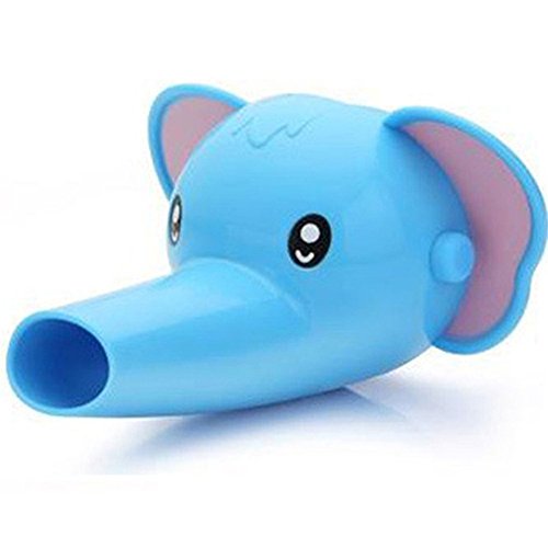 HENGSONG Wasserhahn Anzapfung Extender Waschtischarmatur für Kinder Baby Hande Waschen Badezimmer Küche (Blau Elefant)