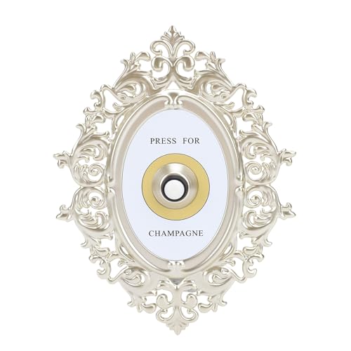 Drücken Sie für Champagner-Knopf, Ring-Mini-Presse für Champagner-Knopf, Drücken Sie für Champagner, Türklingel, Champagner-Dekor, Wandtafel, Ornament, für Party, Weihnachten,