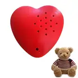 Caybats Diktiergerät für Stofftiere mit 30 Sekunden Aufnahme – Aufnehmbares Soundmodul in Herzform, Robustes ABS-Material, Klarer Klang, Ideal für DIY Spielzeug & Kissen, Geschenk für Kinder