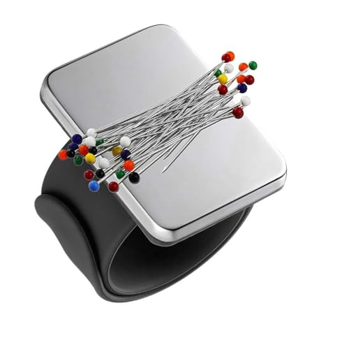 IUSOT Magnetisches Armband Nähen Armnadelkissen Magnetisch Silikon Magnetarmband Nähnadel Kissen Magnetischer Pin-Halter Armband Rutschfestes Magnet Nadelkissen Praktisches Handgelenk