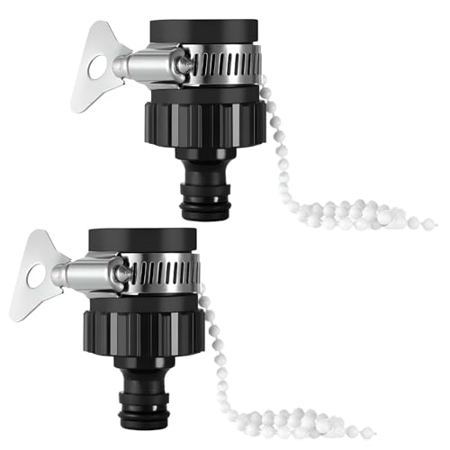 SinChic Schlauchadapter, 2 PCS Gewindeloser Schlauch Wasserhahn Adapter, 15-20mm Durchmesser, Kunststoff, Adapter, Hahnadapter, HOSE_PIPE_FITTING