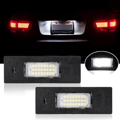 AUTOXBERT LED Kennzeichenbeleuchtung Für BMW 1 Series E81 E87 F20 F21 Für 6 Series F06 F12 F13 Kennzeichenbeleuchtung led 24SMD 6000K 2 Stück