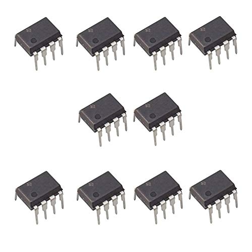HeyNana NE555P 10 Stück Single Precision Timer NE555N NE555 DIP8 Single Zweipolig