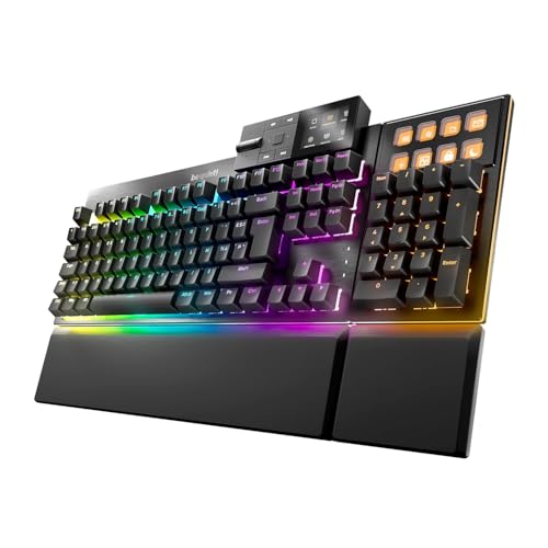 be quiet! Dark Mount Silent Tactile FR ISO Tastatur, 8 Display-Tasten, Media Dock, hot-swap-fähiger Nummernblock, ab Werk geschmierte mechanische Tasten, 3 Schichten Dämmung, Double-Shot keycaps, ARGB