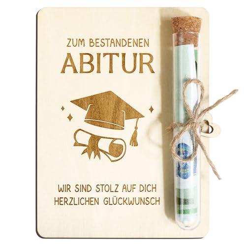 BOFUNX Geschenk zum Abitur Geldgeschenk Verpackung Abitur Abschluss Geschenk Bestandene Prüfung Geschenk zum ABI Abschluss mit Reagenzgläser für Jungen Mädchen