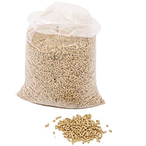 Jumbogras® Einstreu-Pellets aus Miscanthus|Elefantengras als Groß-Tier & Pferdeeinstreu, statt Stroh u. Sägespäne, für saubere Boxen|Stall|Paddock (1 Sack 15 kg)