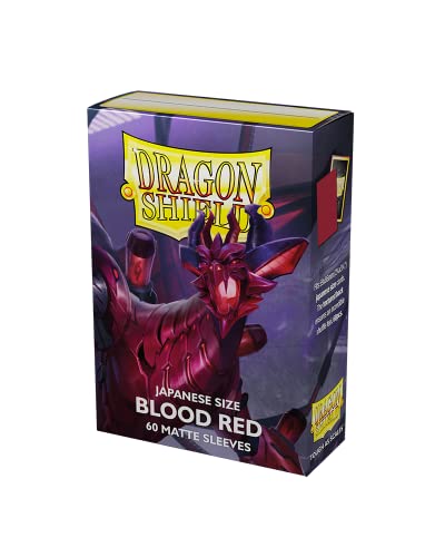 Dragon Shield Japanese Matte Sleeves - Blood Red 'Juusouken' (60 Sleeves)