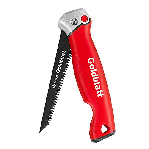 Goldblatt Klappsäge 310mm Handsäge, Trockenbausäge Hand-Stichsäge aus BIM-Stahl mit 8 TPI & 3 Schneidkanten, mit Sicherheitsschloss, geeignet für Trockenwand, Sperrholz, Zementplatte, usw.