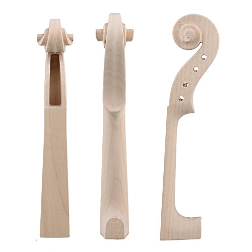 Yibuy Violinenhals/Geigenhals, von Hand geschnitzt, für Heimwerker, Geigenbauer 4/4