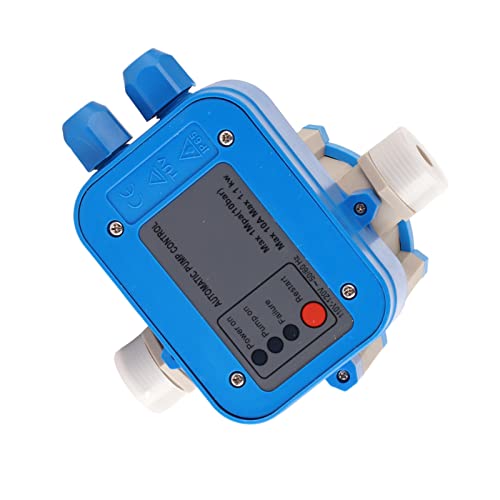 lyrlody Druckschalter, Elektronischer Schalter zur Automatischen Pumpensteuerung mit Trockenlaufsicherung für Jetpumpe, Gartenpumpe, 1.1KW, 10 bar Wasserpumpe Pumpensteuerung