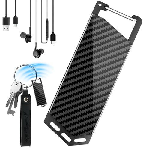 64GB Aufnahmegerät mit Voice Activated, Digitales Diktiergerät Mini mit Datenkabel Kopfhörer und Schlüsselanhänger, Rauschunterdrückung Voice Recorder Stereo HD für Interview Tagung