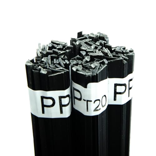 Rosfix PP-T20 Kunststoffschweißdraht – Hochwertige Kunststoffbindung | Länge 42 cm, Gewicht 100g, Schmelzpunkt 270-340°C | Für Armaturenbretter, Stoßfänger | Schwarzes Kunststoff-Schweißmaterial