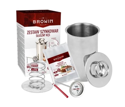 MIKONI SCHINKENKOCHER 1.5kg SET: Schinkenform +Thermometer +Einlegebeutel Schinkenform SCHINKENPRESSE