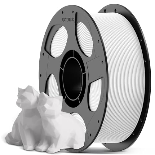 ANYCUBIC Refill High Speed PLA und Spool Kit, Bis zu 600 mm/s Hohe Geschwindigkeit 3D Drucker Filament, Intelligente Identifikation 1KG Weiß