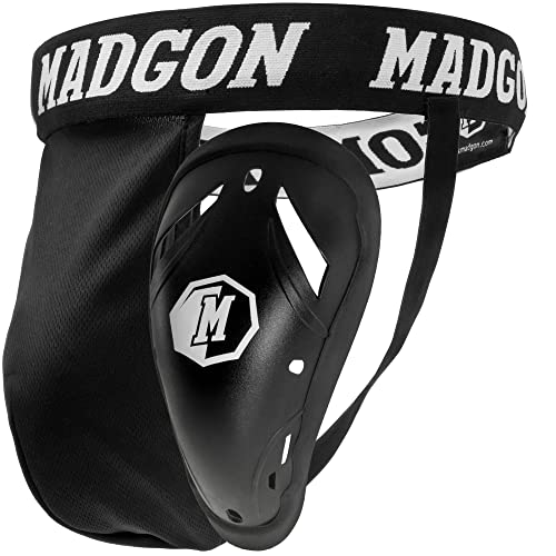 MADGON Premium Tiefschutz Herren Kampfsport, Suspensorium mit Bester Passform und elastischem Hüftband