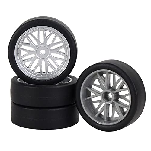 Amagogo 4-teiliges RC-Reifen-Ersatz-Radfelgen- und Reifen-Set für 1:18 RC-Elektro-Auto, Splitter