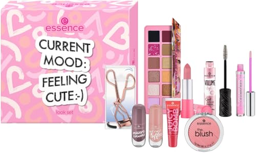 essence CURRENT MOOD: FEELING CUTE look set, Make-up Set, Mehrfarbig, acetonfrei, ohne Parabene, 1er Pack (1pcs)