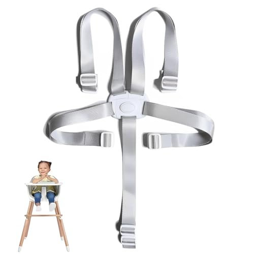 5 Punkt Gurt Sicherheitsgurt, Hochstuhl-Sicherheitsgurte, Ersatz-Sicherheitsgurte für Baby Kinderwagen Hochstuhl, Gurt Hochstuhl, Kindersitz 5 Punkt Gurt, Wandelbare Gurte für Hochstuhl/Kinderwagen
