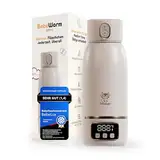 BEBELUX Babyflaschenwärmer – Elektrischer Babymilchwärmer für unterwegs | 36W USB-C Schnellladen | BPA-frei | Perfekte Temperaturregelung | Keimfrei & Auslaufsicher |Langanhaltender Akku (Beige)