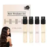 Haarparfüm für Frauen, 4Stk Haarduftspray, Odor Eliminating Body Mist, 10ml für Reisen täglich Gebrauchs -Training Dating Geburtstag