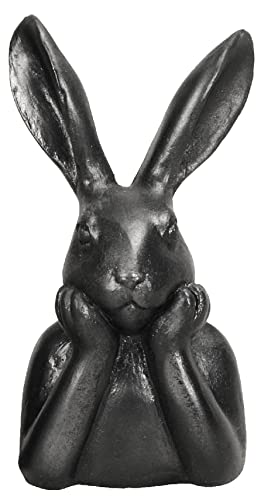 ETC putziger origineller Osterhase als Büste schwarz leicht glänzend in 2 möglichen Ausführungen (schwarz beidseitig)