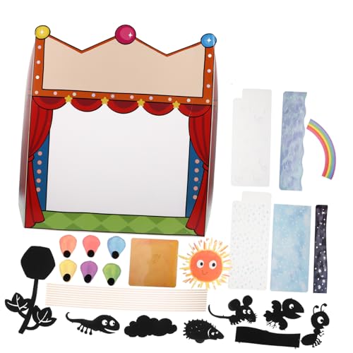 BRIGHTFUFU Bastelset für Kinder Schattenpuppen-Set Theater-Requisiten Kreativität Feinmotorik
