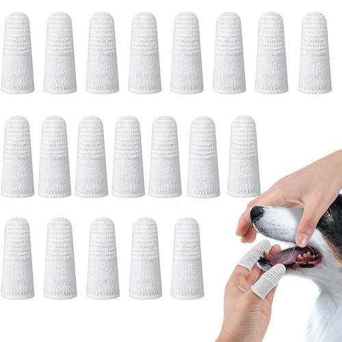 20 Stück Hundezahnbürste, Fingerzahnbürste Hund,Hundezahnbürste Fingerling Wiederverwendbar, Pet Finger Zahnbürste, Fingerlinge Hunde Zahnpflege,für Hunde Katzen Zahnpflege, Zahnreinigung