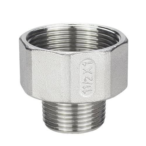 1/4" 3/8" 1/2" 3/4" 1" 1-1/4" 1-1/2" BSP Innengewinde auf Außengewinde 304 Edelstahl Buchse Reduzierstück Rohrverschraubung Anschlussadapter(3I4 BSP - 3I8 BSP)