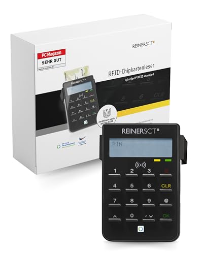 REINER SCT cyberJack RFID Chip-Kartenlesegerät standard | Generator für Online-Banking (HBCI / FinTS / EBICS); Elster; Personalausweis