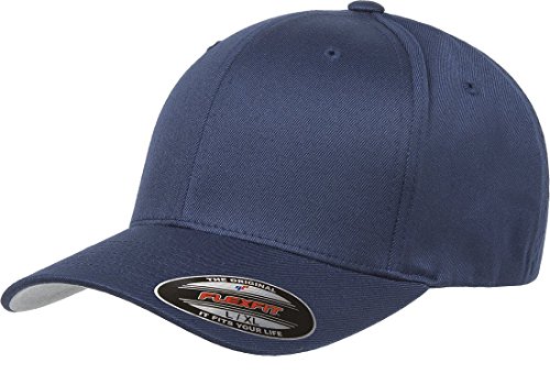 Yupoong Herren Men's Athletic Baseball Fitted Cap Taillierte Baseballkappe, Verdunkelung, Marineblau, L/XL