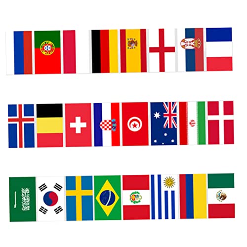 52Pcs Länder Internationale Welt Stick Flaggen, Flaggen der Welt, Weltlandflaggen, Handheld Mini National Wimpel Flaggen für Olympische, Schule Festivals Dekorationen 14X21Cm