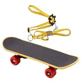Schildkröten Skateboard Leine - Kleintier Geschirr mit Skateboard für Training - Verstellbarer Reptilien Trainer Für Leguane, Bartagamen Und Chamäleons