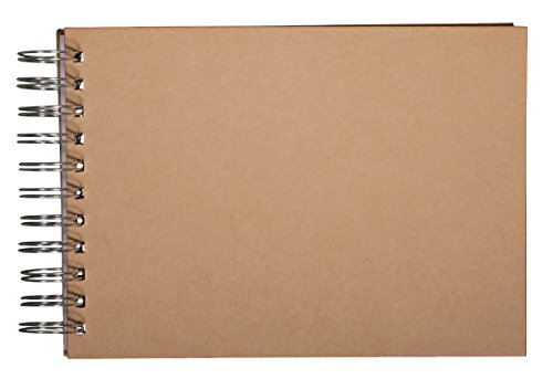 Rayher Spiralalbum Querformat, FSC Mix Credit, 15 Blatt 250 g/m², Einband in Kraft, extra große Spiralbindung, für kreative und persönliche Geschenkideen, 21,5x15,5cm, 73200521