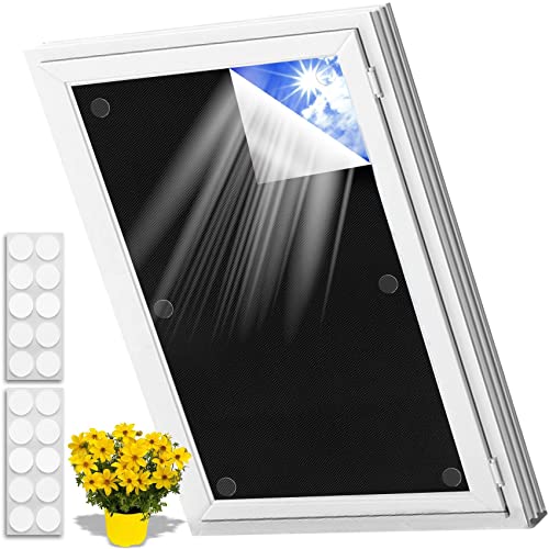 Dachfenster Verdunklungsrollo, 2025 NEU Verdunkelung 100% lichtundurchlässig, Rollos für Fenster ohne Bohren Dachfenster Thermo Sonnenschutz Verdunkelungsrollo 20 Nano-Klebe,145 * 100CM