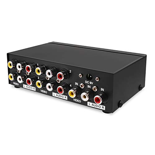 QiCheng&LYS Audio Video Splitter Verstärker für Kabelbox DVD DVR Analog TV 1 In 4 Out (1in 4 Out)