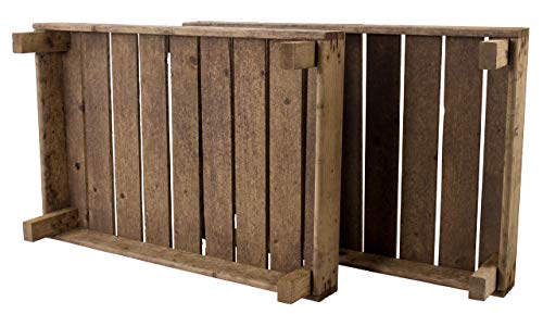 2er Set stabile Holzsteige - alte gebrauchte Obstkiste Holzkiste Weinkiste Weinsteige Steige Holzbox für Deko Dekoration Aufbewahrung - rustikal 80x45x8cm