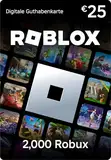 Roblox-Geschenkgutschein |2,000 Robux Guthaben | inklusive exklusivem virtuellem Item| Digital Code für Smartphones, Computer, Tablets, Xbox One, Xbox Series X|S, Oculus Rift et HTC Vive)