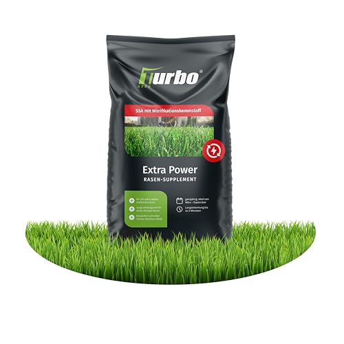 Extra-Power 10kg, Rasendünger, Stickstoffdünger, Ideal im Frühling und Sommer, geeignet für Streuwagen, staubarmes Granulat, Rasen dünger, Turbogrün