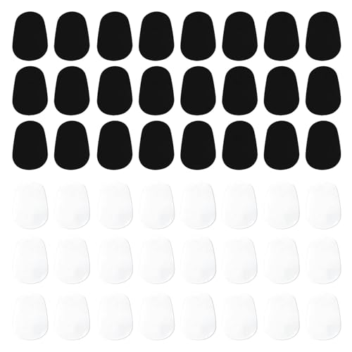 48 Stück Mundstückkissen Saxophon 0,8 mm Gummi Saxophon-Mundstück-Patches Mundstückaufnäher für Alto Tenorsaxophon Klarinette (Schwarz, Transparent)
