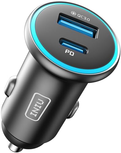 INIU 66W Zigarettenanzünder USB C, 12V USB Adapter Auto [36W PD & 30W QC3.0] Kfz Ladegerät, Super Schnellladung Handy Car Charger Verteiler Steckdose für iPhone 16 15 14 13 iPad Samsung Galaxy S24 S23