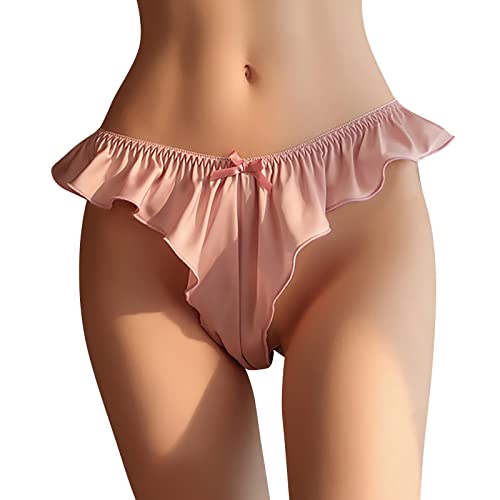 Unterhosen Damen Baumwolle Unterwäsche Slip Strandhöschen, Badeanzug Unterwäsche Set Damen Spitze (One Size)
