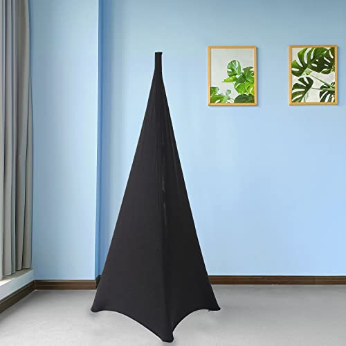 Schwarz Spandex Lautsprecher Ständer Tripod Cover Dehnbar Gummizug dehnbar doppelseitig von trimmen Shop 1 Schwarz