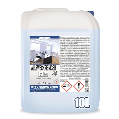 Lorito frisch & sauber Allzweckreiniger, 10 Liter Konzentrat, intensiver und schaumstarker Allesreiniger für Reinigung aller Flächen, Hartböden, Wände und Fliesen