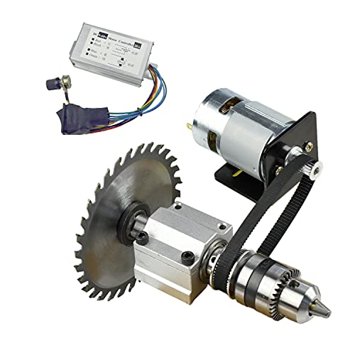 CHANCS Elektromotor 775 DIY Elektrische Tischsäge Mini Kreissäge Cordless Motor DC 24V 12000RPM PWM Speed Controller Ausgangsspannung DC 9-60V