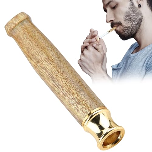 Mbsomnus Holz Zigarettenhalter Braun Zigarettenspitze Kurz Zigarettenhalter Damen Zigarettenspitze 6 mm Filter für Zigaretten Zigarettenspitze Herren für Verwendung in vielen Zigarettengrößen