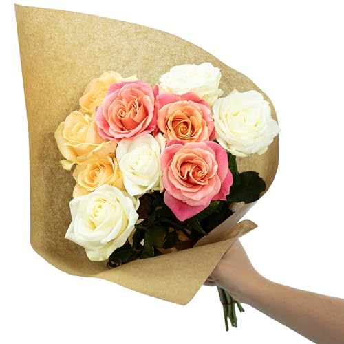 Blumenstrauß 'Pastel Poetry' - 10 Stiele - Stiellänge ca. 50 cm - Strauß frischer Rosen