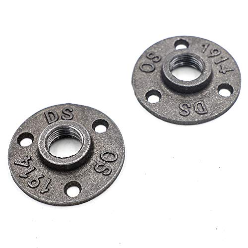 Bohrungen Heizung Gewindeflansch Rohrflansch Flansch Temperguss Set 2x 1/2 ''