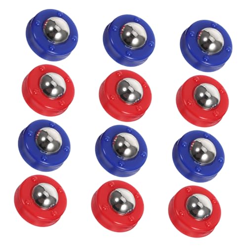 PartyKindom 24 Stück Shuffleboard-Zubehör Shuffleboard-Pucks für Shuffleboard Bowling Kugeln Rollen Eisstockschießen Miniatur eislöffel Curling-Spiele Ersatz-Shuffleboard-Pucks Stahl